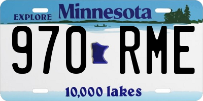 MN license plate 970RME