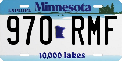 MN license plate 970RMF