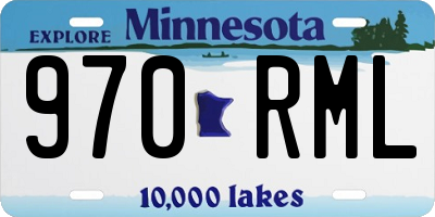 MN license plate 970RML