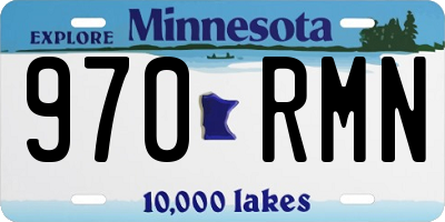 MN license plate 970RMN