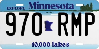 MN license plate 970RMP