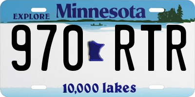MN license plate 970RTR