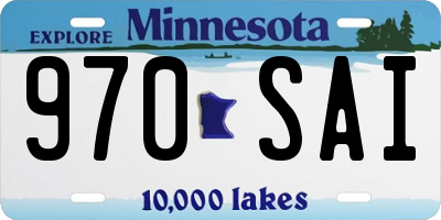 MN license plate 970SAI