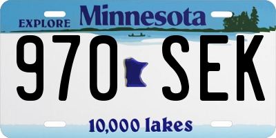 MN license plate 970SEK