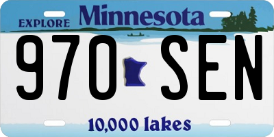 MN license plate 970SEN