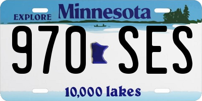 MN license plate 970SES