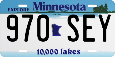 MN license plate 970SEY