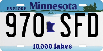 MN license plate 970SFD