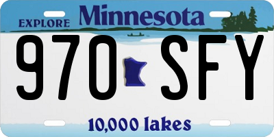 MN license plate 970SFY