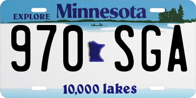 MN license plate 970SGA
