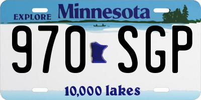 MN license plate 970SGP