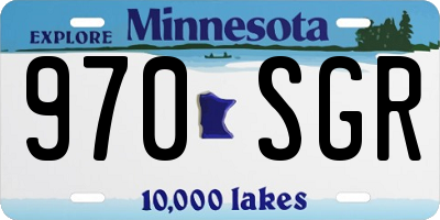 MN license plate 970SGR