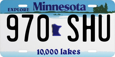 MN license plate 970SHU