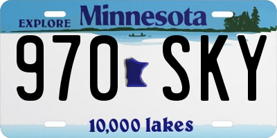 MN license plate 970SKY