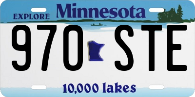 MN license plate 970STE