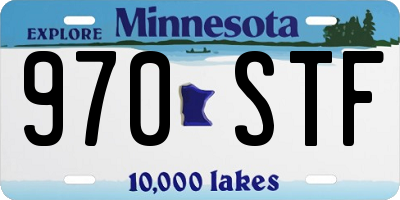 MN license plate 970STF