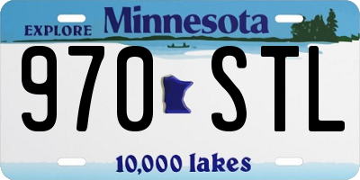 MN license plate 970STL
