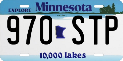 MN license plate 970STP