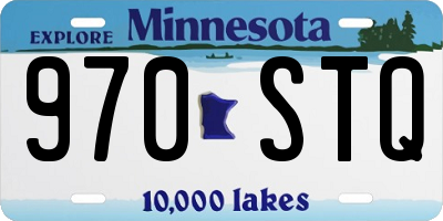 MN license plate 970STQ