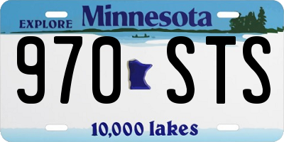 MN license plate 970STS