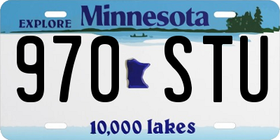MN license plate 970STU