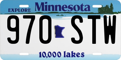 MN license plate 970STW