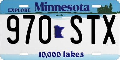MN license plate 970STX