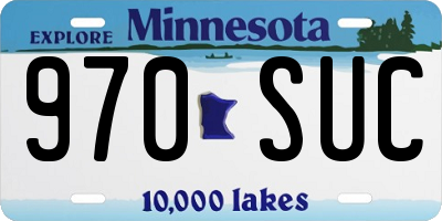 MN license plate 970SUC