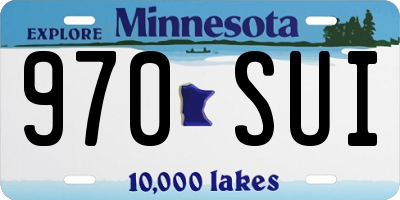 MN license plate 970SUI