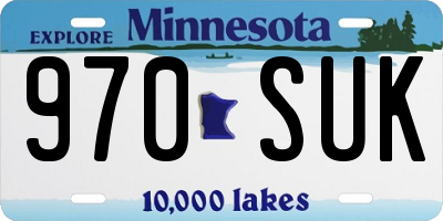 MN license plate 970SUK
