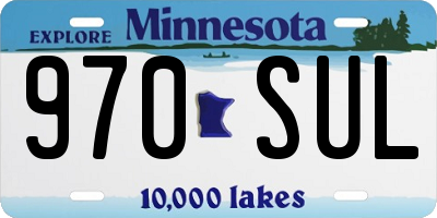 MN license plate 970SUL