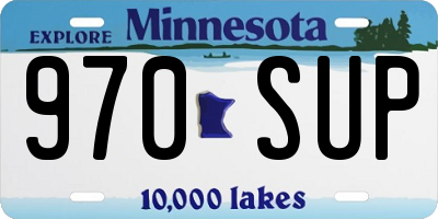 MN license plate 970SUP