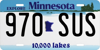 MN license plate 970SUS