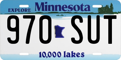 MN license plate 970SUT