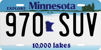 MN license plate 970SUV
