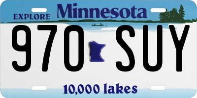 MN license plate 970SUY