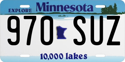 MN license plate 970SUZ