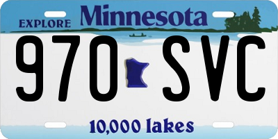 MN license plate 970SVC