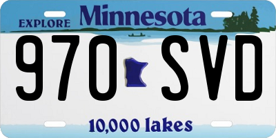 MN license plate 970SVD