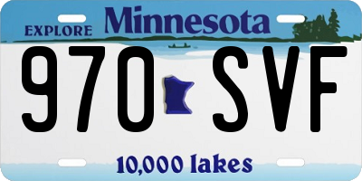 MN license plate 970SVF