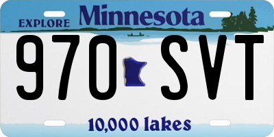 MN license plate 970SVT