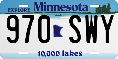MN license plate 970SWY