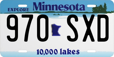 MN license plate 970SXD