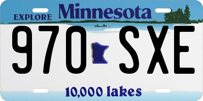MN license plate 970SXE