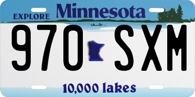 MN license plate 970SXM