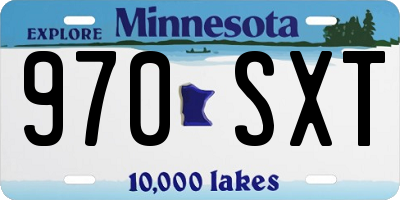 MN license plate 970SXT