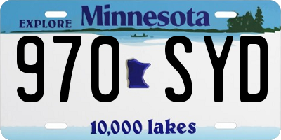 MN license plate 970SYD