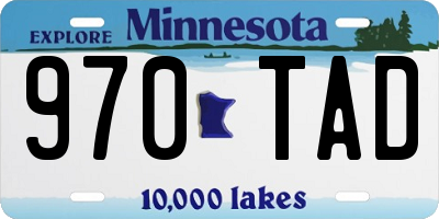 MN license plate 970TAD