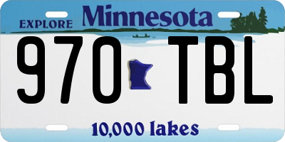 MN license plate 970TBL