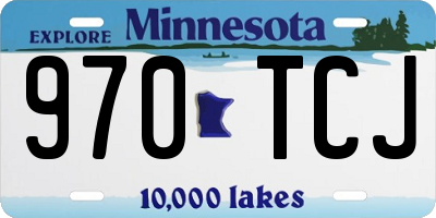 MN license plate 970TCJ